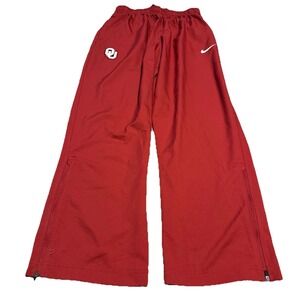 Nike Oklahoma Sooners Wind Pants Mens Sz Large Crimson Red Dri Fit NCAA
